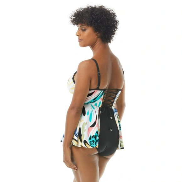 Coco Reef Icon Twist Bra-Size Underwire Tankini Top - Picture 2 of 2